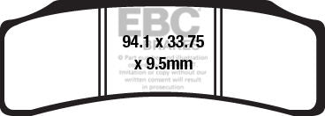 EBCブレーキ GPFAX シンタリング ロード ブレーキパッド フロント左側用 | GPFAX673HH
