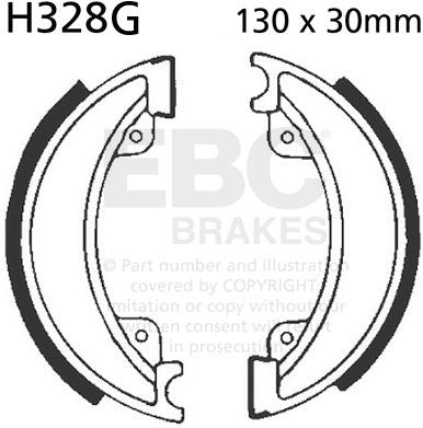 EBCブレーキ モーターサイクル 溝付き リプレイスメント ブレーキシューズ フロント左側用 | H328G