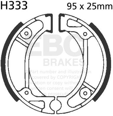 EBCブレーキ Plain モーターサイクル リプレイスメント ブレーキシューズ リア左側用 | H333