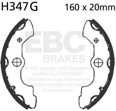 EBCブレーキ モーターサイクル 溝付き リプレイスメント ブレーキシューズ フロント左側用 | H347G
