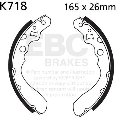 EBCブレーキ Plain モーターサイクル リプレイスメント ブレーキシューズ フロント左側用 | K718