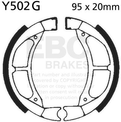 EBCブレーキ モーターサイクル 溝付き リプレイスメント ブレーキシューズ フロント左側用 | Y502G