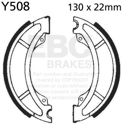 EBCブレーキ Plain モーターサイクル リプレイスメント ブレーキシューズ フロント左側用 | Y508