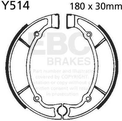 EBCブレーキ Plain モーターサイクル リプレイスメント ブレーキシューズ リア左側用 | Y514