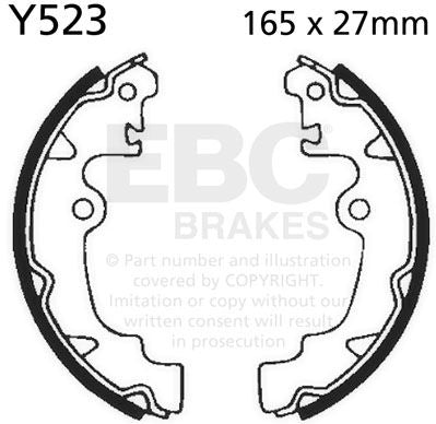 EBCブレーキ Plain モーターサイクル リプレイスメント ブレーキシューズ リア左側用 | Y523