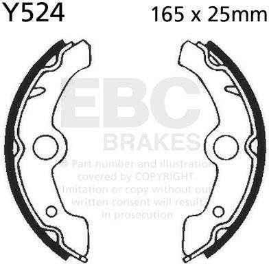 EBCブレーキ Plain モーターサイクル リプレイスメント ブレーキシューズ フロント左側用 | Y524