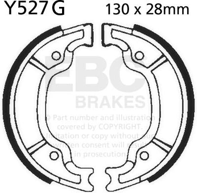 EBCブレーキ モーターサイクル 溝付き リプレイスメント ブレーキシューズ フロント左側用 | Y527G