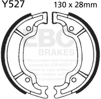EBCブレーキ Plain モーターサイクル リプレイスメント ブレーキシューズ フロント左側用 | Y527