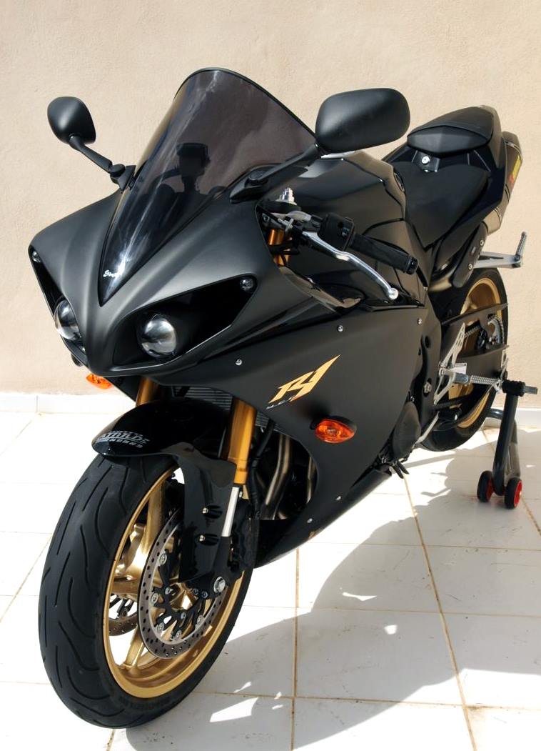 Ermax / アルマックス high protection windshield (+ 5cm soit 48cm ) for YZF R1 2009-2014 light brown | 010202094