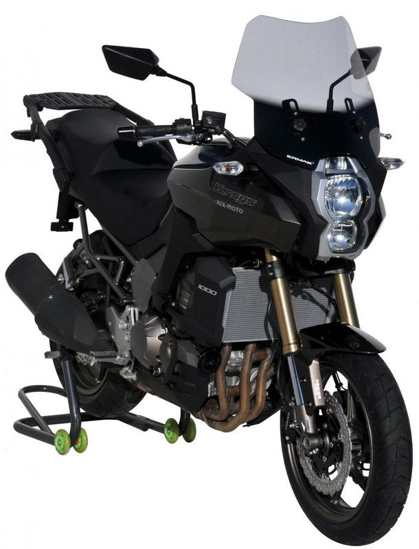 Ermax / アルマックス High Protection Windshield (41Cm Épaisseur 4Mm ) Ermax / アルマックス For Versys 10002012-2018 Gris Satin (Opaque)  | 010383083