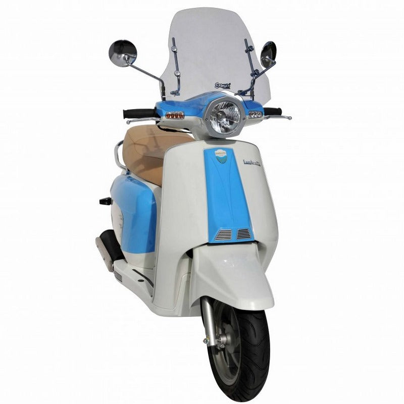 Ermax / アルマックス Scooter Windshield Ermax / アルマックス High Protection 42Cm For Lambretta Ln 125 2012/2014 + Chromed Fittings Light Brown  | 015202002