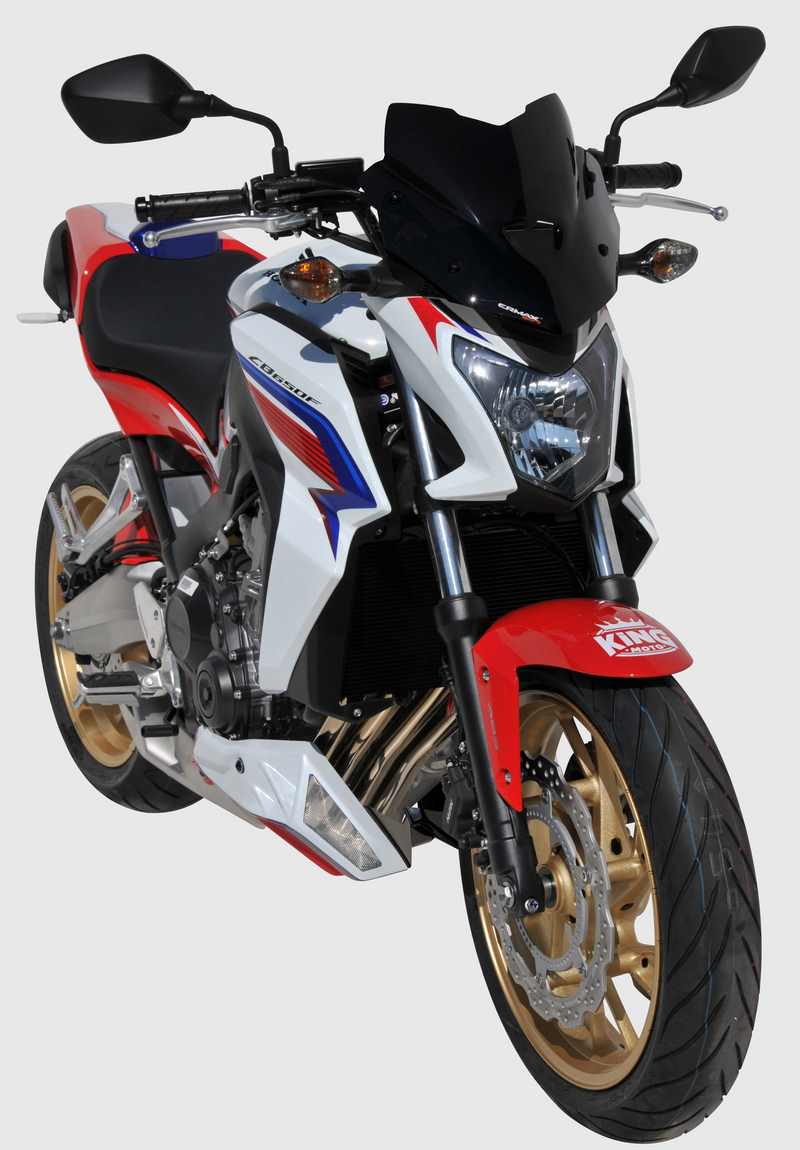 Ermax / アルマックス saute vent sport 28 cm for CB 650 F (+ kit paws fix ) 2014/2016 light black | 030103150