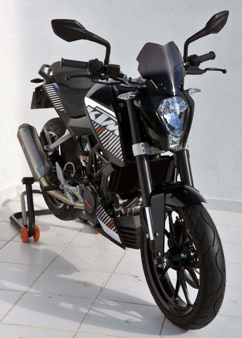 Ermax / アルマックス nose screen sport 22 cm for 125/200/390 DUKE 2011/2014 satin black | 035447003