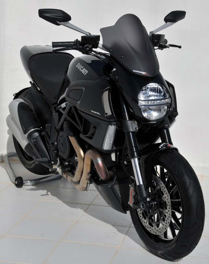 Ermax / アルマックス nose screen (39cm double bubble ) for DIAVEL 2011-2013 dark black | 060756023