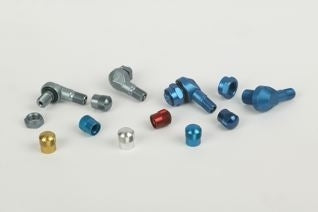 Ermax / アルマックス valita lls bent valve colored aluminium m8 3 with cap black | 315003001