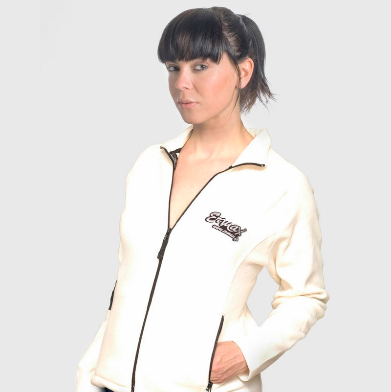 Ermax / アルマックス jacket microfleece Ermax / アルマックス lady white embroidered grey cut M U L | 650512071