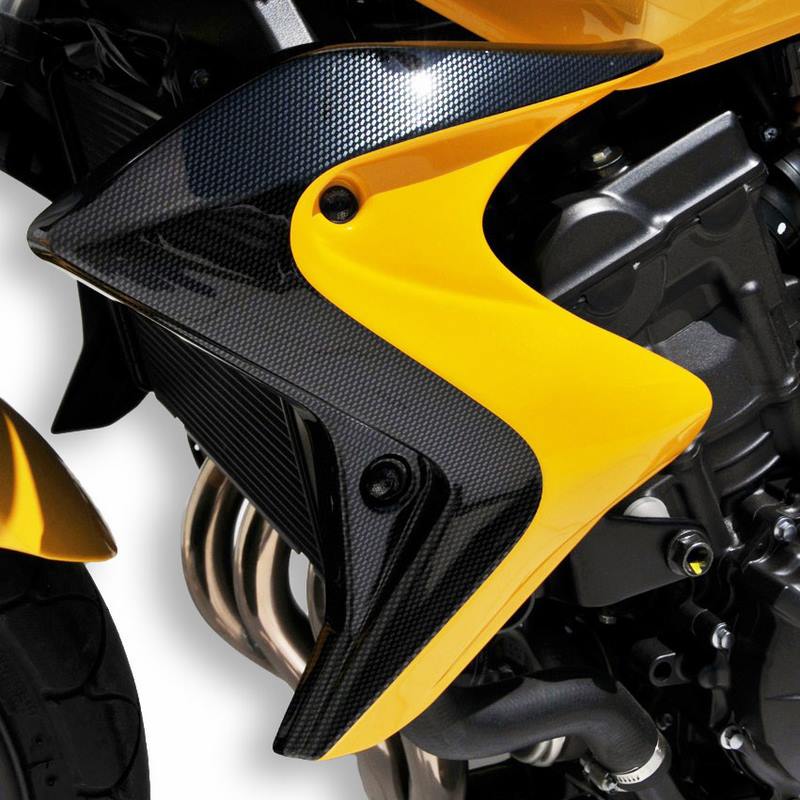Ermax / アルマックス cooling air scoops (bicolore with silver carbon look e ) for CB 600 hornet F 2011-2013  silver carbon look /black métal 2011(  pearl nightstar black [nha84p] ) | 760168A98