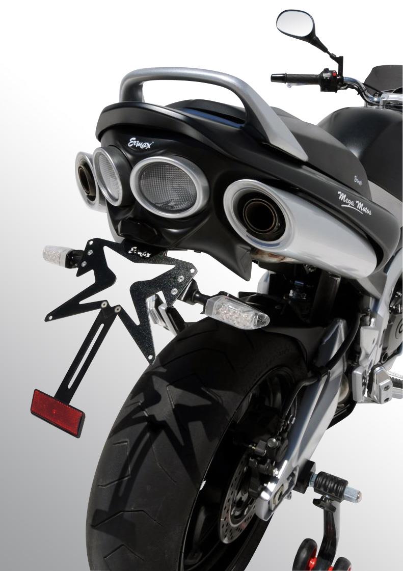 Ermax / アルマックス license plate holder (+fix.abs ) for GSR 600 2006-2011  glossy black 2008/2011(pearl nebular black [yay] ) | 790418A80