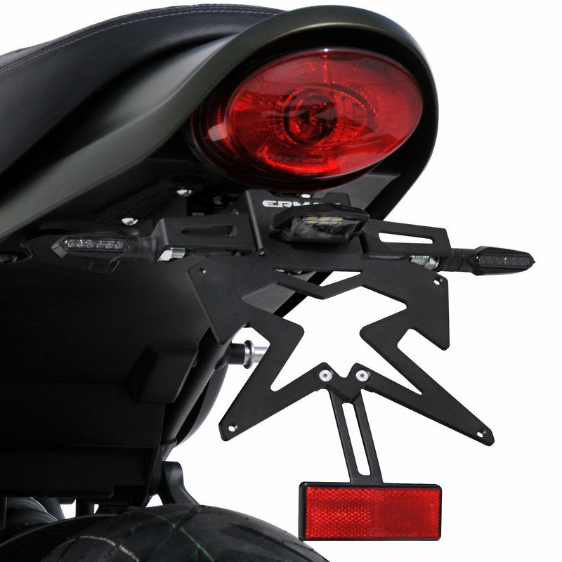 Ermax / アルマックス sup09evo-2 lisence plate holder déporté aluminium black with support of blinkers for Z 900 RS 2018 | 9003EVS68