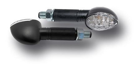 Ermax / アルマックス # 17 blinker white oval micro indicators with led E11 black | 9105NO017