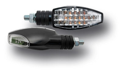 Ermax / アルマックス # 27 blinker white almond-shaped mini indicators with led E11 black | 9105NO027