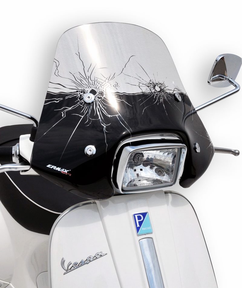 Ermax / アルマックス pare brise mini sportivo (40cm ) for VESPA S 2010-2019 clear | MS1301PCS
