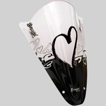 Ermax / アルマックス Sérigraphie Black Hearts For Screen And Windshield  | SE05PBCOE