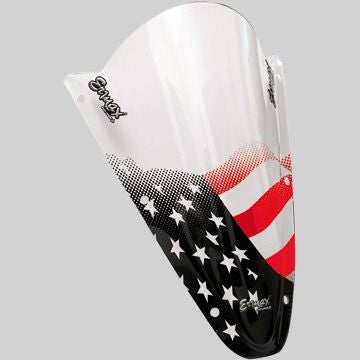 Ermax / アルマックス Sérigraphie Black And Red Stars & Stripes For Screen And Windshield  | SE05PBSTS