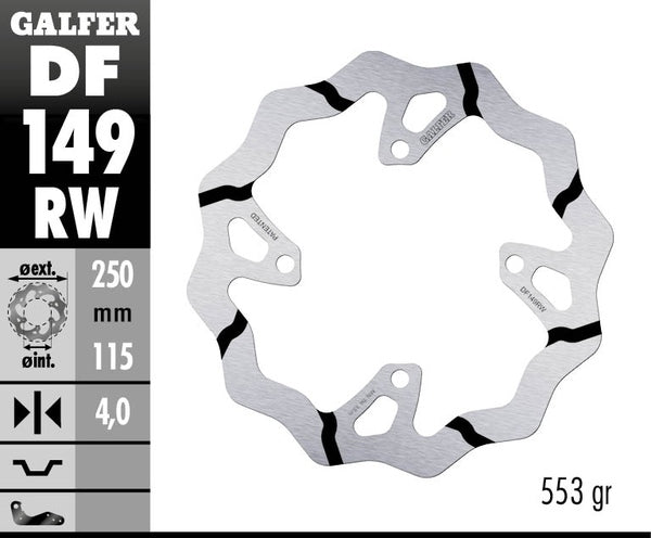 Galfer / ガルファー ブレーキディスク Fixed Wave 溝付き | DF149RW