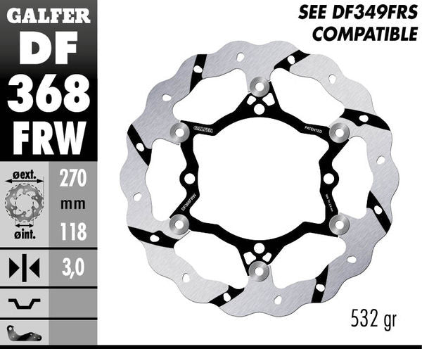 Galfer / ガルファー ブレーキディスク フロートウェーブ 溝付き | DF368FRW
