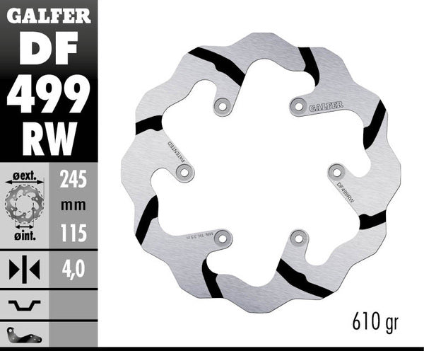 Galfer / ガルファー ブレーキディスク Fixed Wave 溝付き | DF499RW
