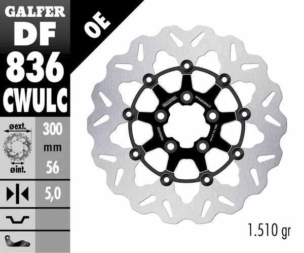Galfer / ガルファー ブレーキディスク フロートウェーブ BK CONT | DF836CWULC