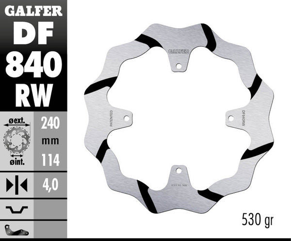Galfer / ガルファー ブレーキディスク Fixed Wave 溝付き | DF840RW