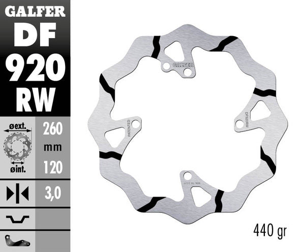 Galfer / ガルファー ブレーキディスク Fixed Wave 溝付き | DF920RW