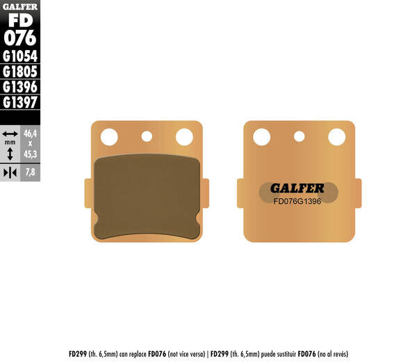 Galfer / ガルファー ブレーキパッド シンタードメタル オフロード | FD076G1396