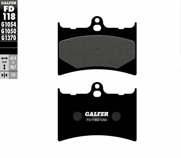 Galfer / ガルファー ブレーキパッド セミメタル | FD118G1054