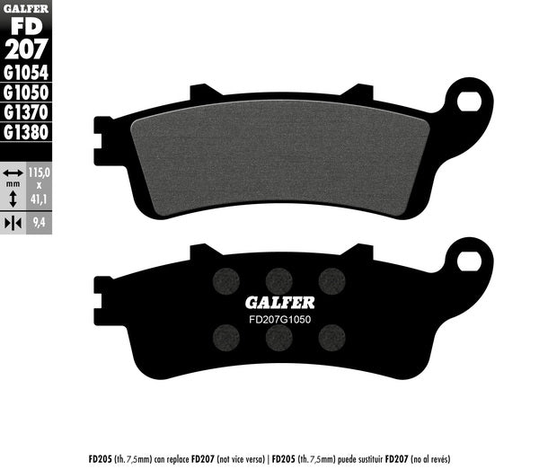 Galfer / ガルファー ブレーキパッド セミメタル スクーター | FD207G1050