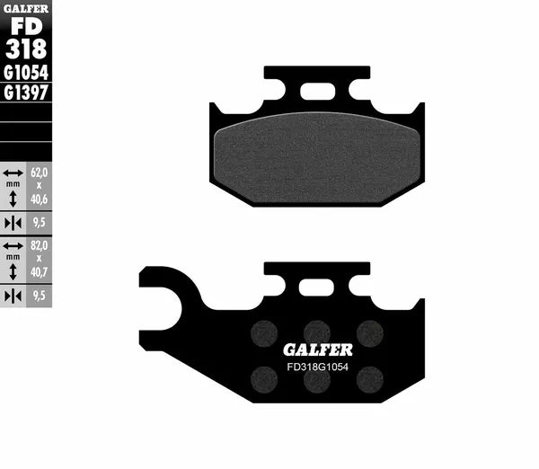 Galfer / ガルファー ブレーキパッド セミメタル | FD318G1054
