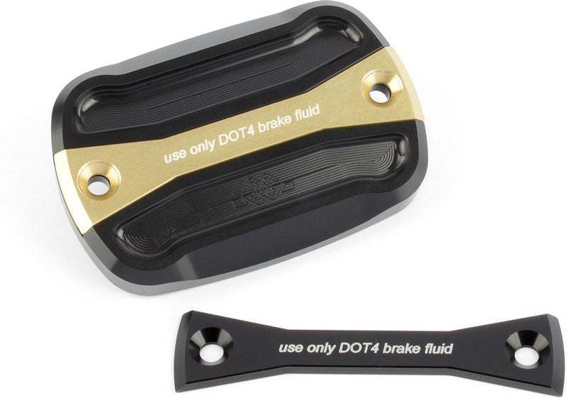 GILLES TOOLING / ギルズツーリング ブレーキカバー フルードリザーバー フロント ブラック/ゴールド | BRC-09-BG