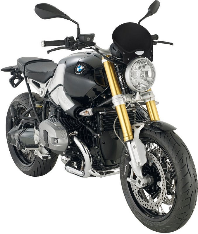Givi / ジビ Race Cafe アルミニウム ユニバーサルスクリーン- ブラック アノダイズド- dim. HxW 20-5x26-5 cm- 取り付けキット非付属 | 100ALB