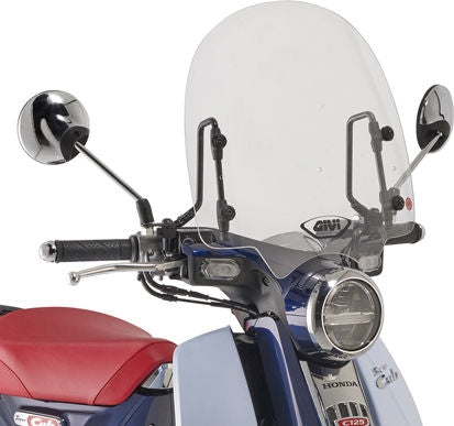 Givi / ジビ ウインドスクリーン Honda Super Cub C125- クリ アスクリーン- dim HxW 43x46cm | 1168A