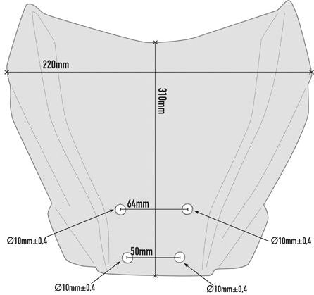 Givi / ジビ スクリーン Honda CB1000R 18-- CB650R- Benelli 502C- Yamaha MT-07 MT-09 21スモーク dim. HxW 22x31 cm | 1173S
