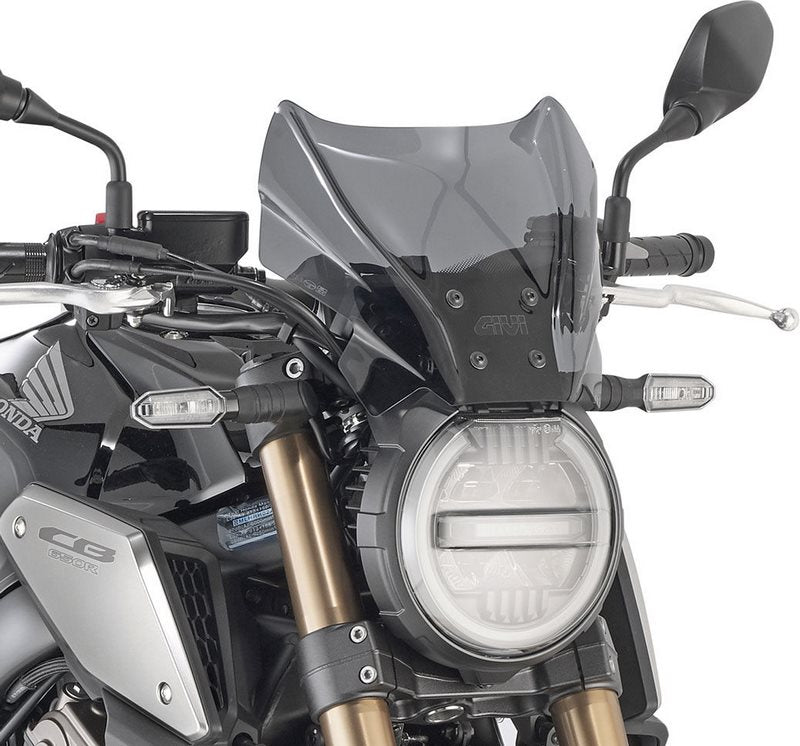 Givi / ジビ スクリーン Honda CB1000R 18-- CB650R- Benelli 502C- Yamaha MT-07 MT-09 21スモーク dim. HxW 22x31 cm | 1173S