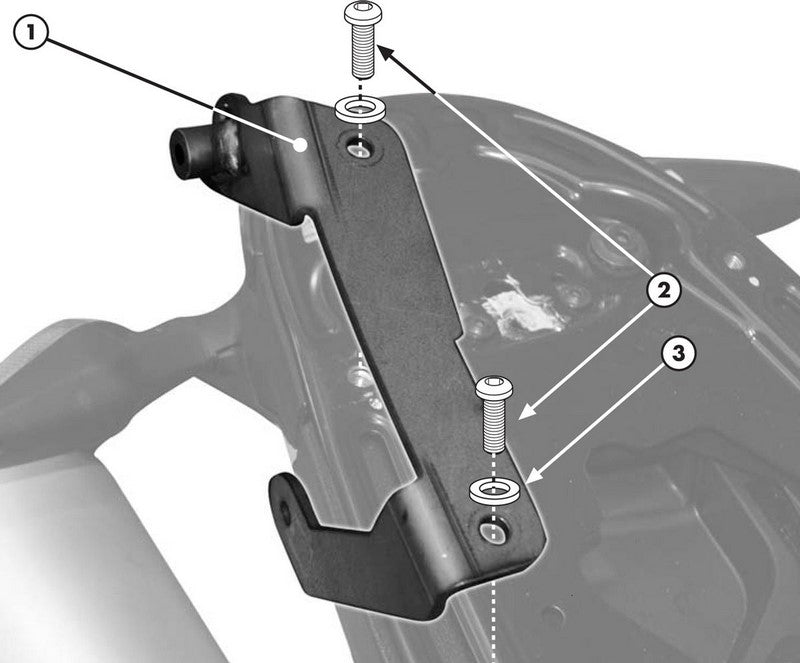 Givi / ジビ TE7400・T681用マウントキット（モノラック未使用時） for Monster 696/796/1100 (08-11)1100 Evo (11) | 7400KIT