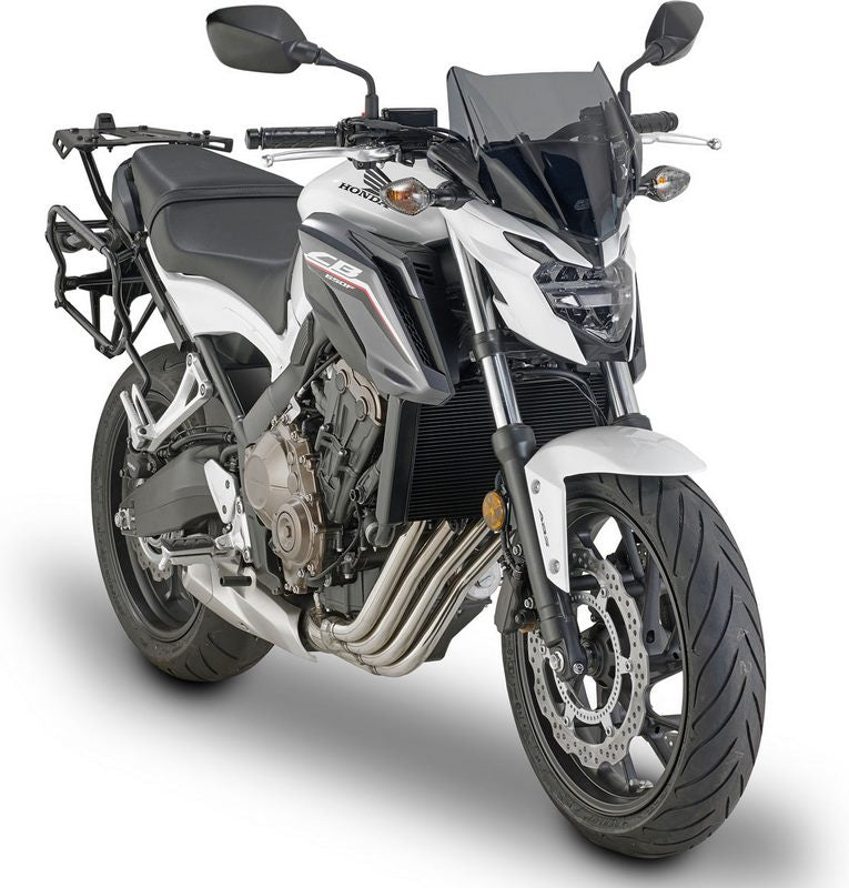 Givi / ジビ スクリーン Honda CB650F 17- スモーク dim. HxW 28x365 cm フィッティングキット付属 | A1159