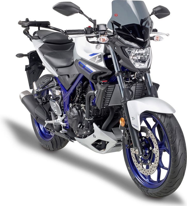Givi / ジビ スクリーン Yamaha MT-03 16-19 スモーク dim. HxW 28x38 cm フィッティングキット付属 | A2127