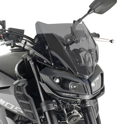 Givi / ジビ スクリーン Yamaha MT-09 17-20 スモーク dim. HxW 28x365 cm フィッティングキット付属 | A2132