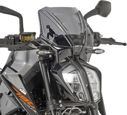 Givi / ジビ スクリーン KTM 790 Duke スモーク dim. HxW 25x31 cm フィッティングキット付属 | A7708