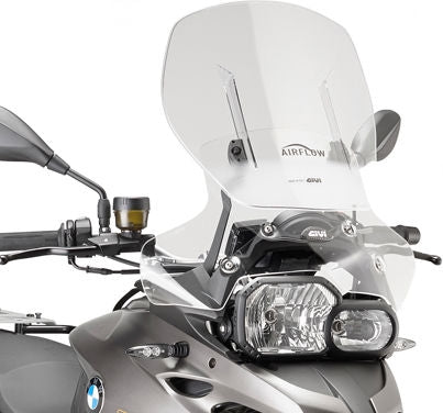 Givi / ジビ エアフロースライディング ウインドスクリーン BMW F 700 GS HxW max 53x51 cm 12 cm スライディング D5107KIT ブラケット付属 | AF5107