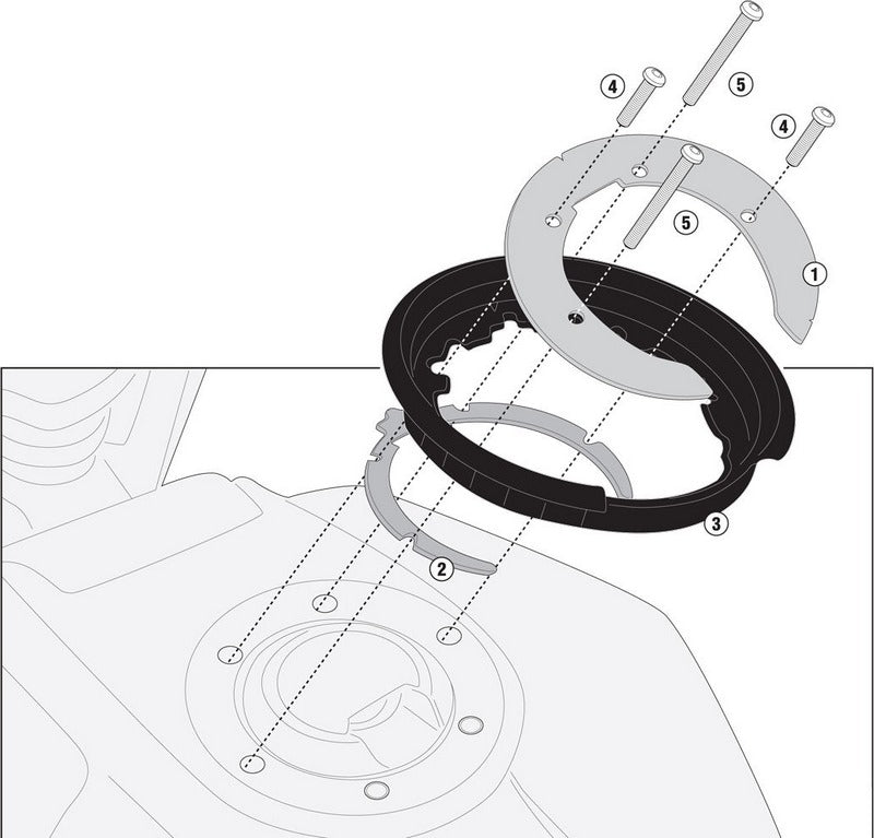 Givi / ジビ タンクロック BF53 フューエルタンクバッグフランジ Husqvarna Svartpilen / Vitpilen 701 | BF53